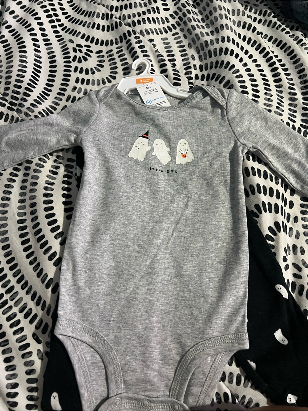 Carter's Gray Ghost Trio Long-Sleeve Bodysuit